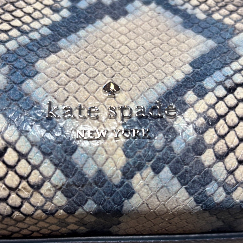 Kate Spade Blue/Gray and Cream Snakeskin Tote - Picture 3 of 6